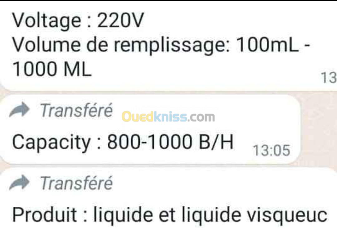 Remplisseuse a 4 têtes 