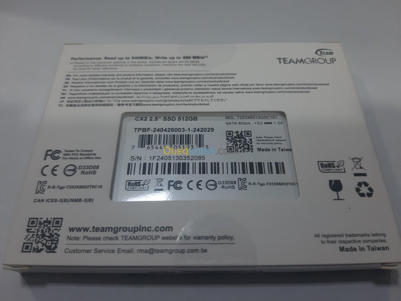 Disque dur teamgroup 512gb