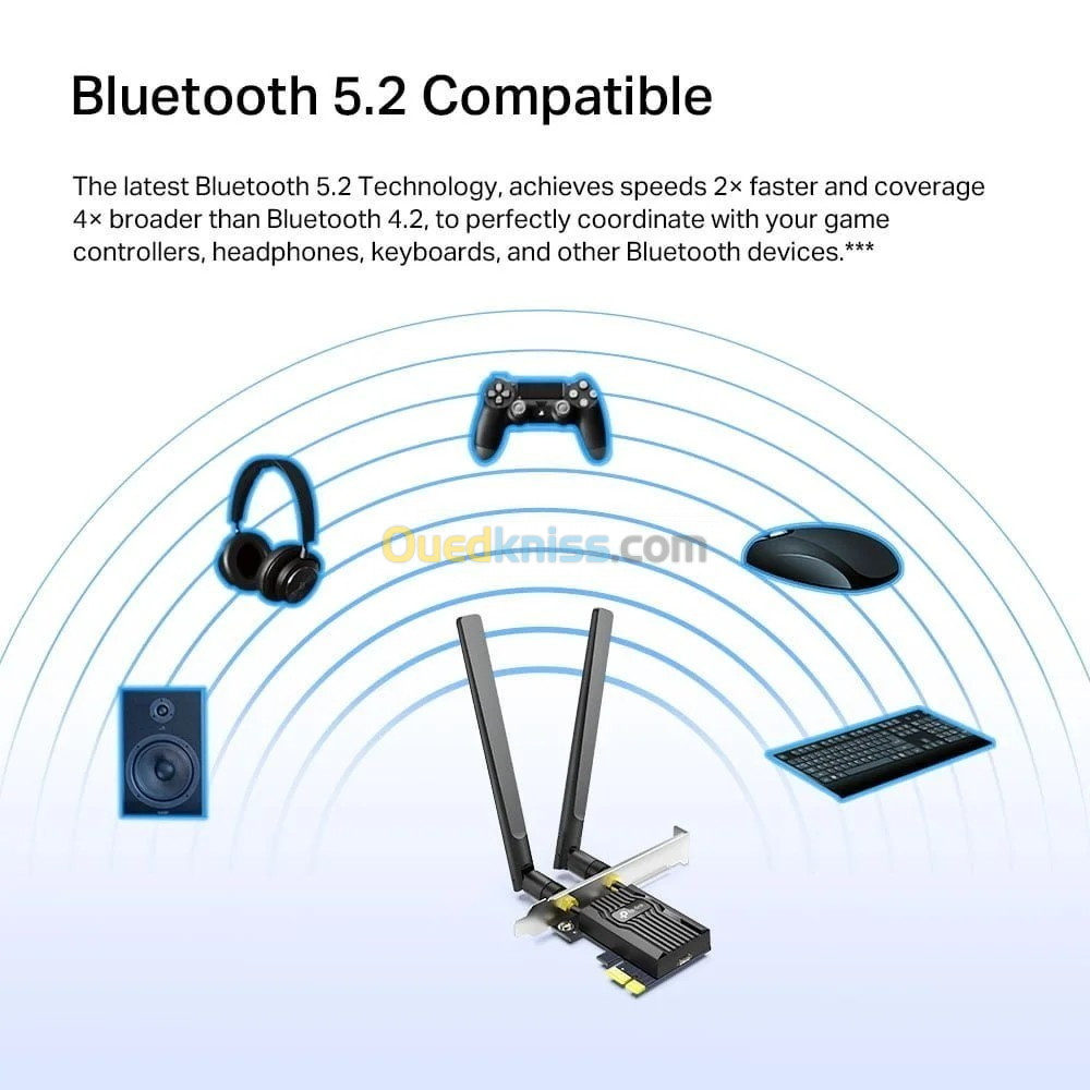 Carte Réseau Tp-Link Archer TX55E PCIe WiFi 6 AX3000 Bluetooth 5.2 