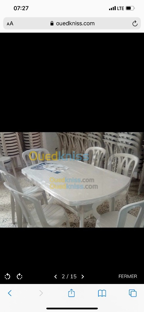 Location tables chaises