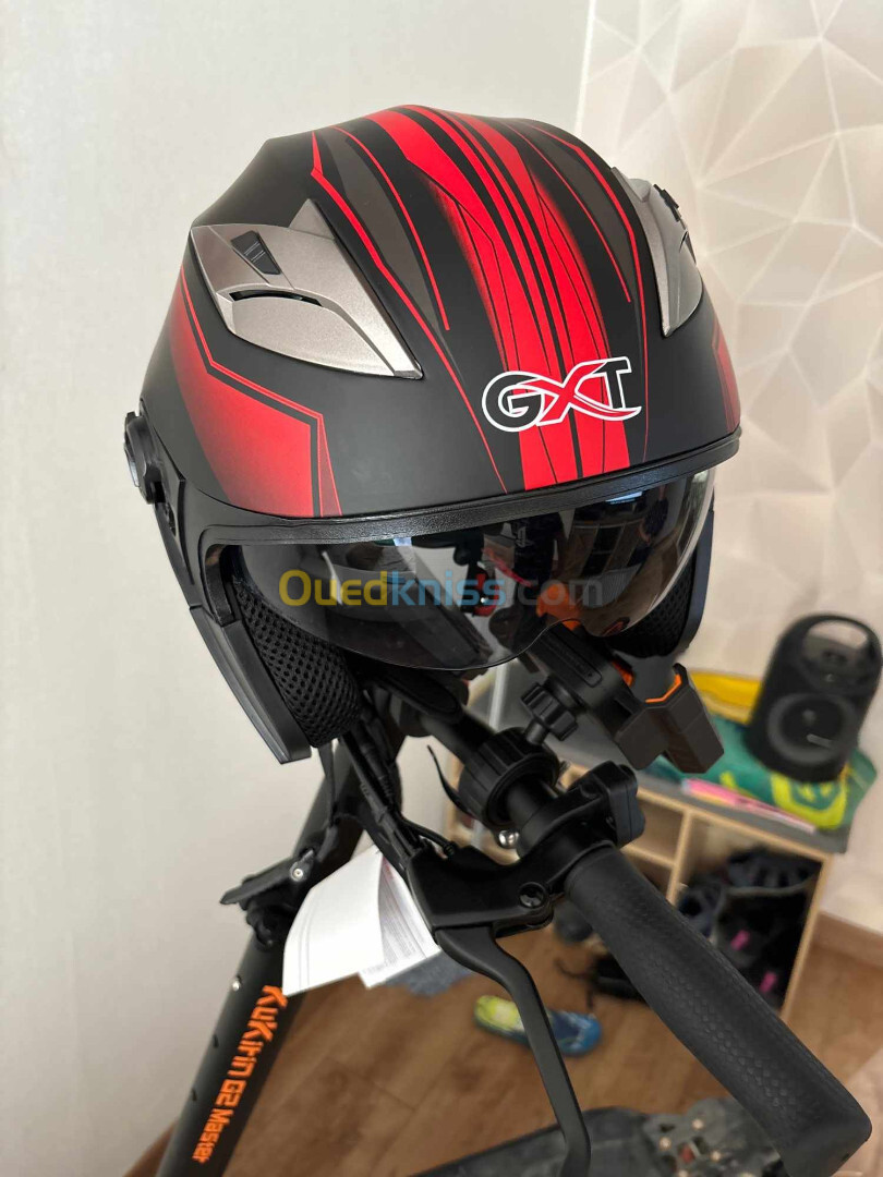 Casque de moto demi-visage double lentille