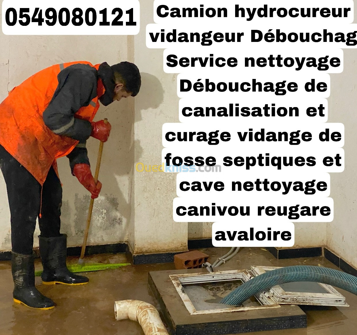   camion Nettoyage Debouchage canalisation et curage Vidange de Fosse et Cave Vidange 