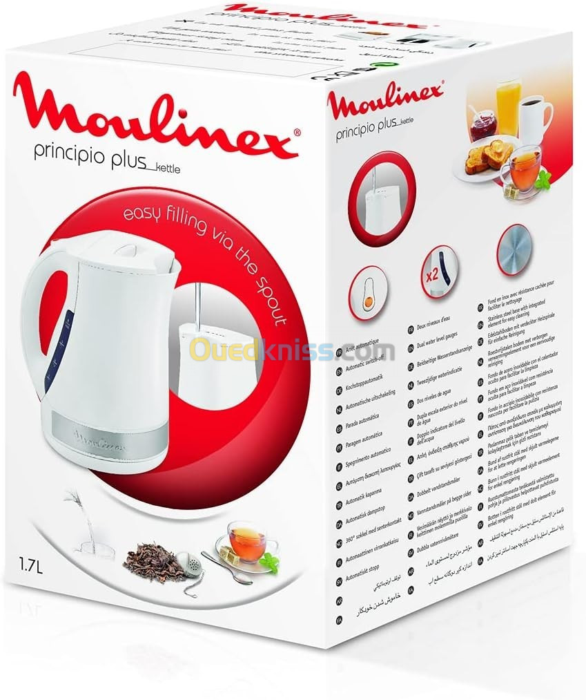 Moulinex Bouilloire Principio Plus Blanc 1.7L BY108110