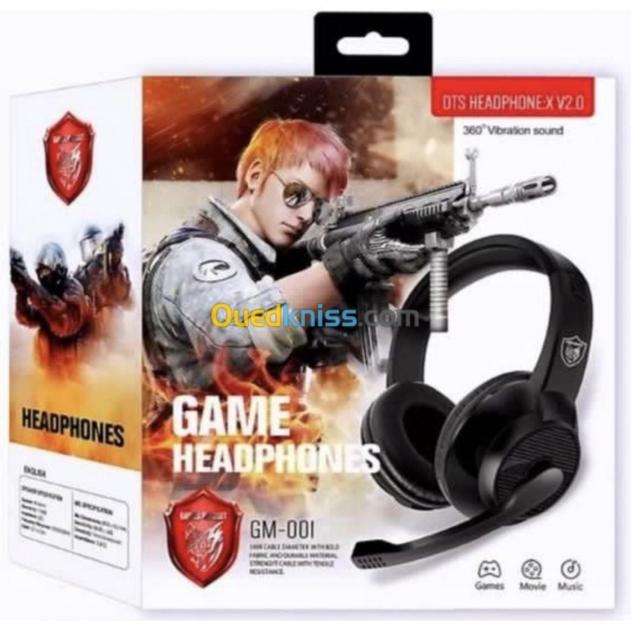 CASQUE GAMING TELEPHONIQUE+ MICROPHONE