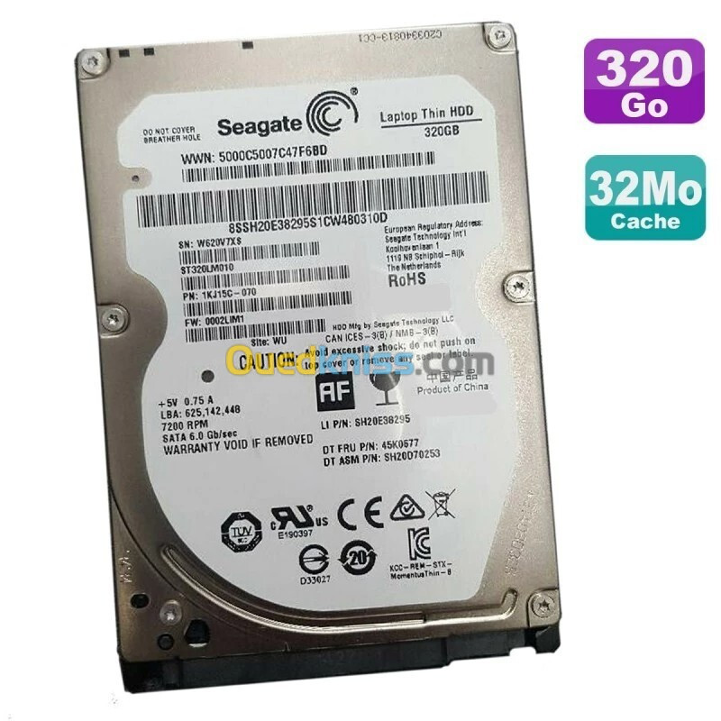 DISQUE DUR HDD INTERNE 3.5" 250GB  / 320 GB /  500GB  /   1TB  SATA WD/SEAGATE/HITACHI/TOSHIBA  VENTE EN GROS !