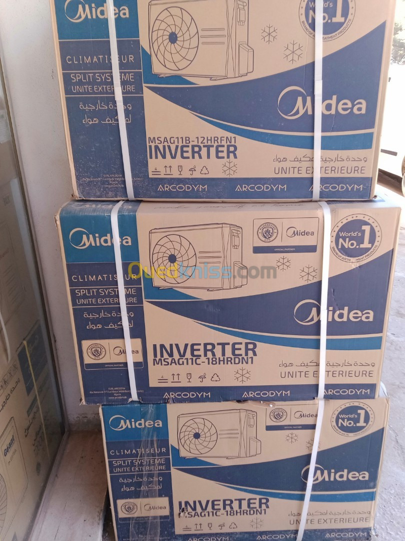 Climatiseur midea inverter 12000btu et 18000btu