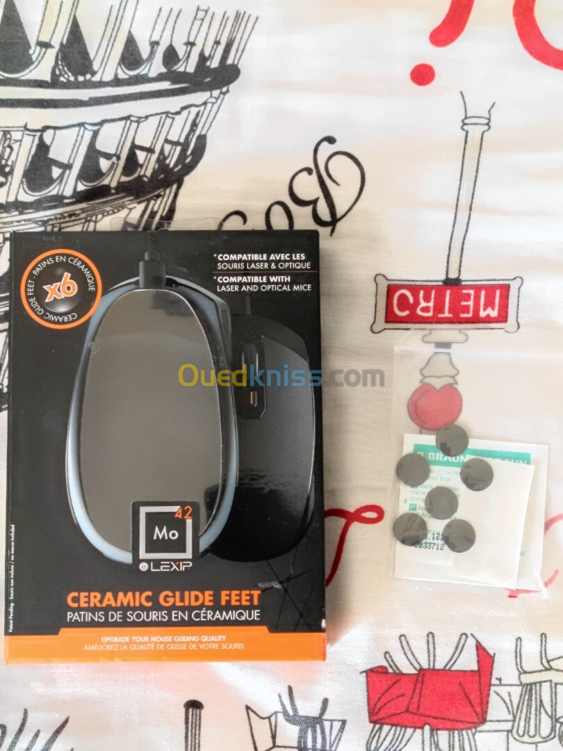 Lexip Mo42 Ceramic Gaming Feet + SteelSeries QcK Heavy