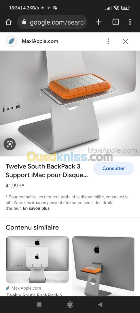 étagère pour imac