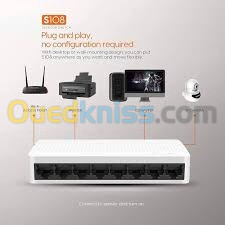 Switch S108 Tenda 8-ports 10/100Mbps Ethernet