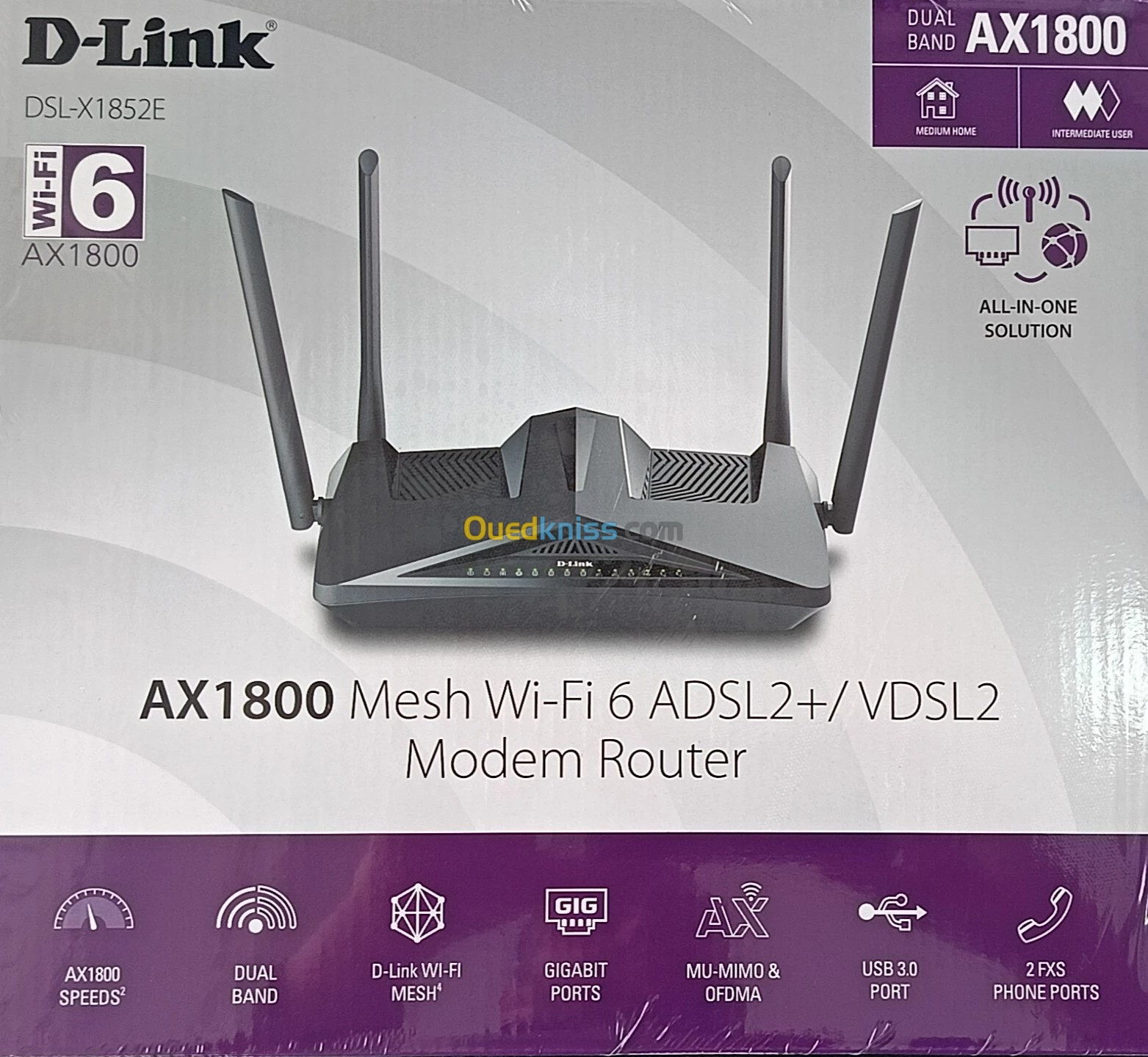 Router D-Link Wi-Fi 6 AX1800Exo AX Dir-X1860M Point d'Accès