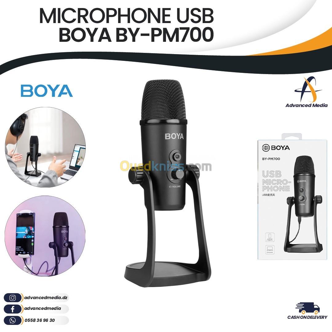 BOYA BY PM700- Microphone USB avec  support micro de bureau - PC/ANDROID