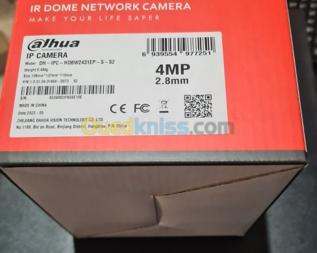 CAMERA DAHUA 4MP FHD H.265+ INTERNE IR DOME