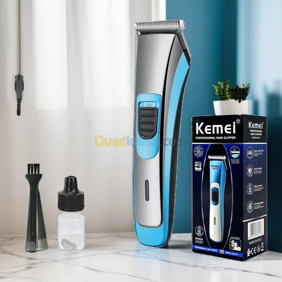 Kemei Tondeuse à Barbe et Cheveux pour Hommes, Lame Inoxydable, 8640 min d'Autonomie