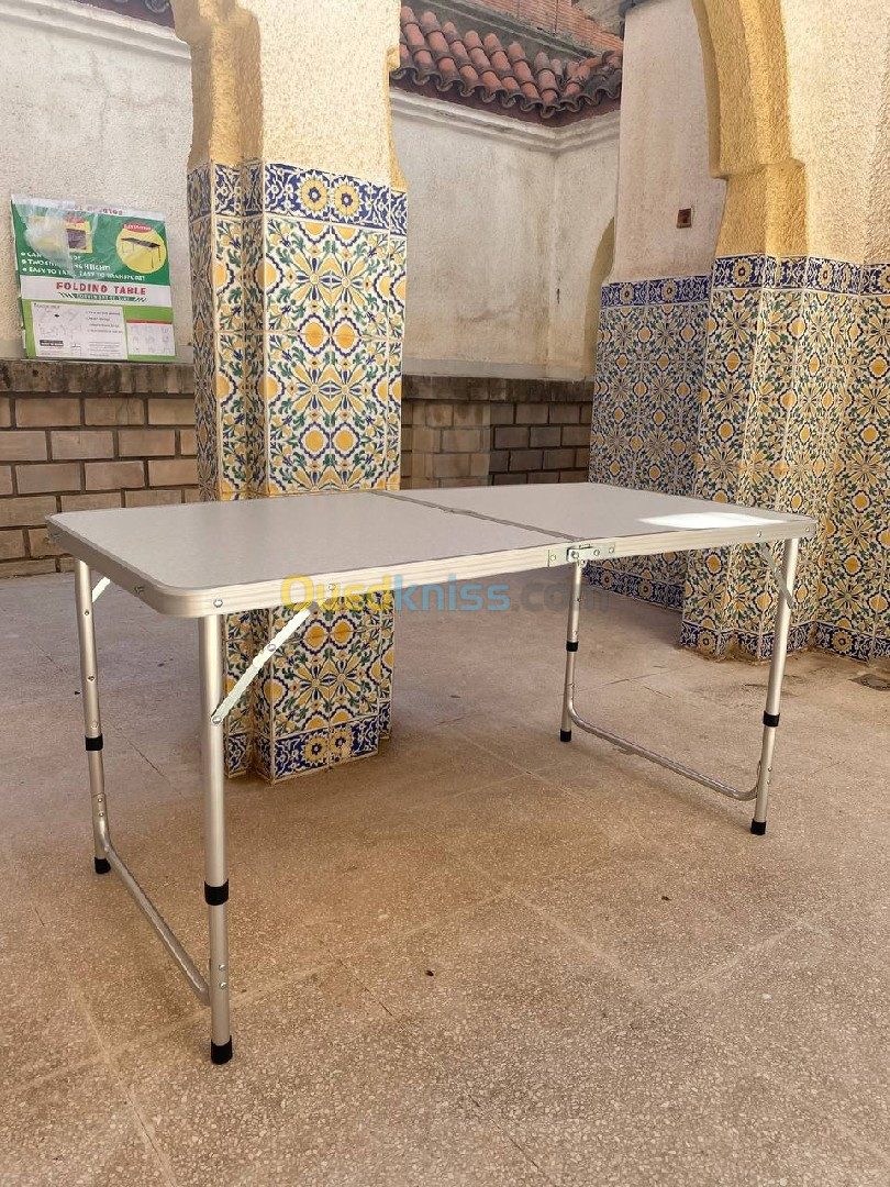  Table pliante valise Portable en métal aluminium 120 x 60 x 70 cm طاولة المنيوم