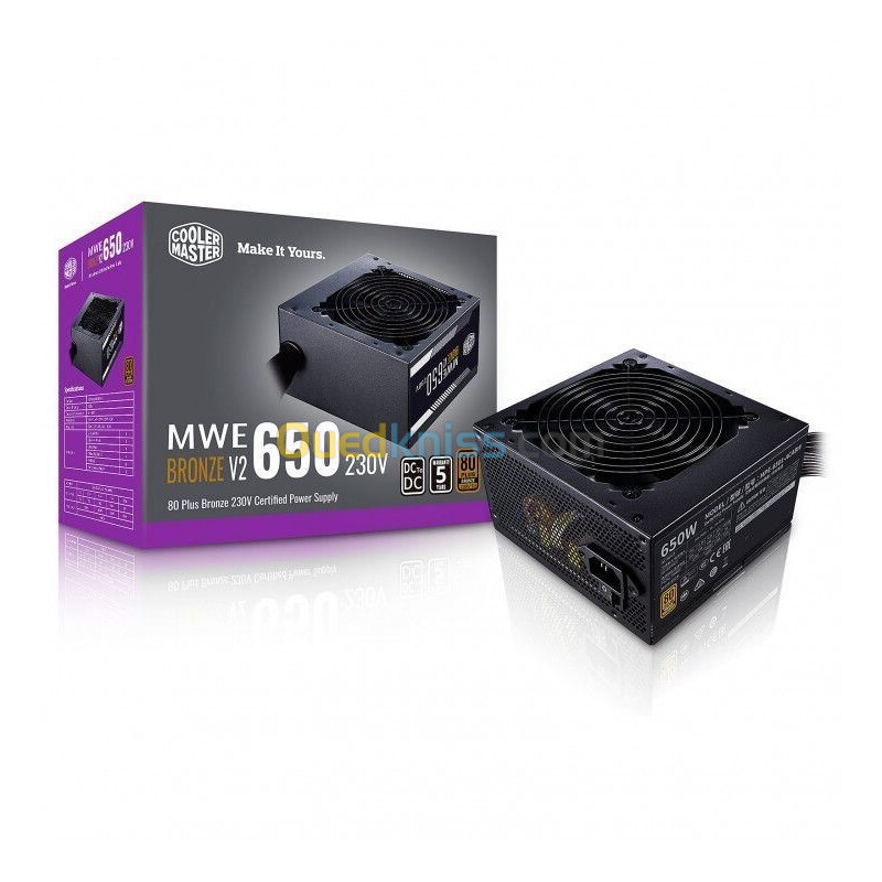 ALIMENTATION COOLER MASTER MWE 650W V2  80 PLUS BRONZE