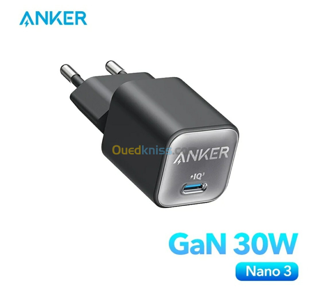 Chargeur Anker 20w nano pro/ 30w/33w/40w/65w/câble anker