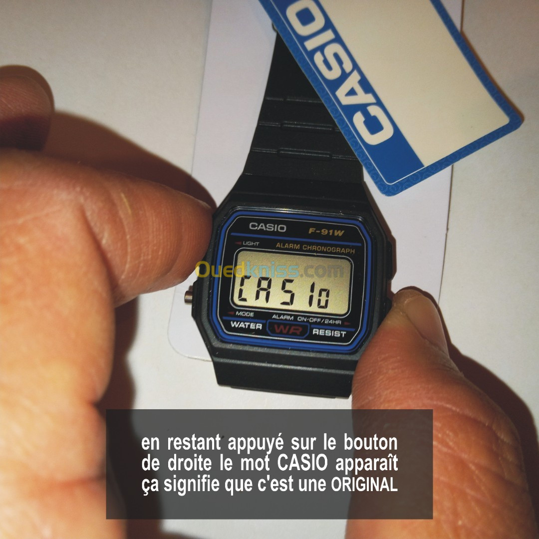 CASIO F91 W كاسيو Montre ساعة SIMPLE/Mixte F-91W Original VINTAGE/légende/légère/indémodable/bonprix