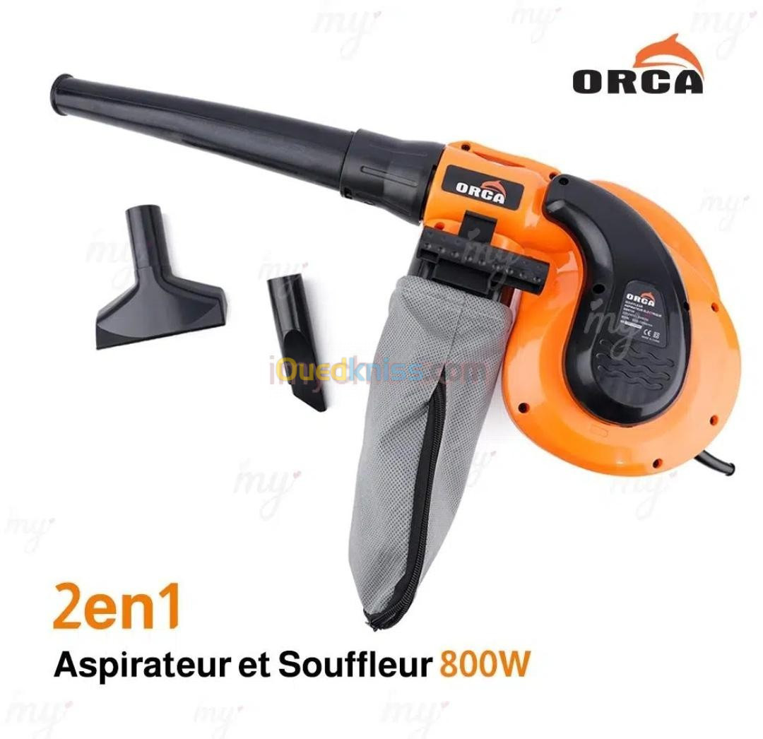 Aspirateur et Souffleur 2en1 800W Orca