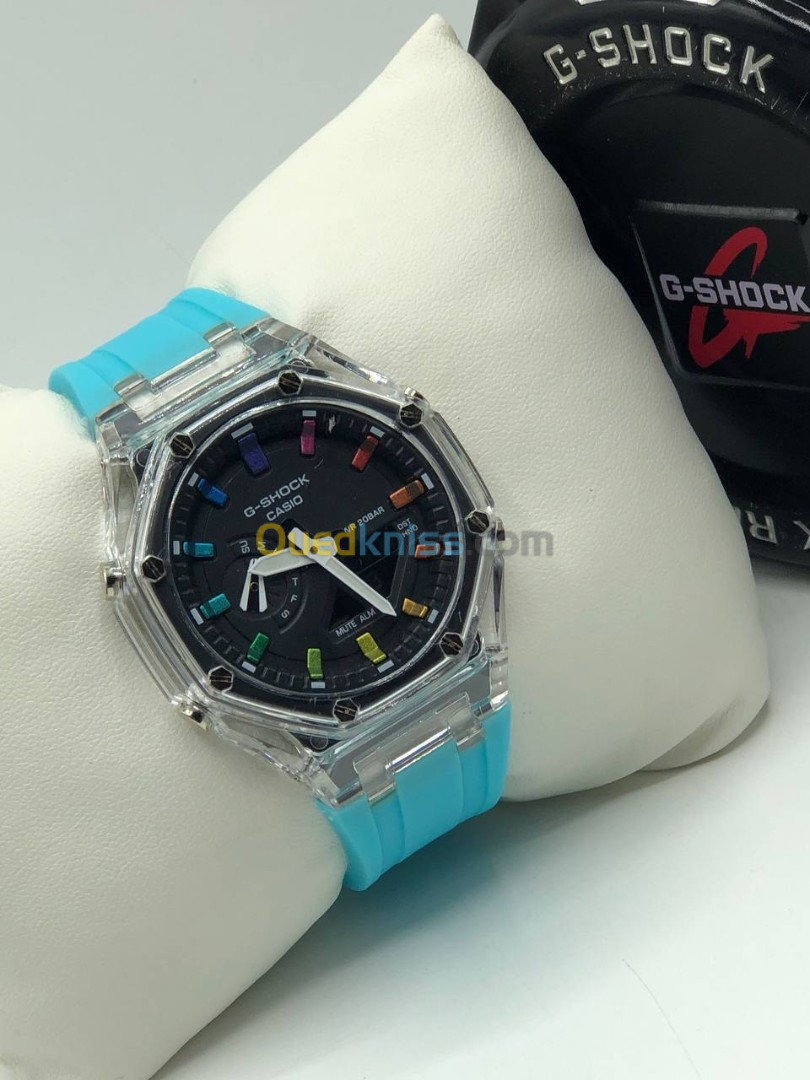 Montre Casio G-Shock bracelet silicone Grafiti-bracelet bleu  (التوصيل متوفر 58 ولاية )