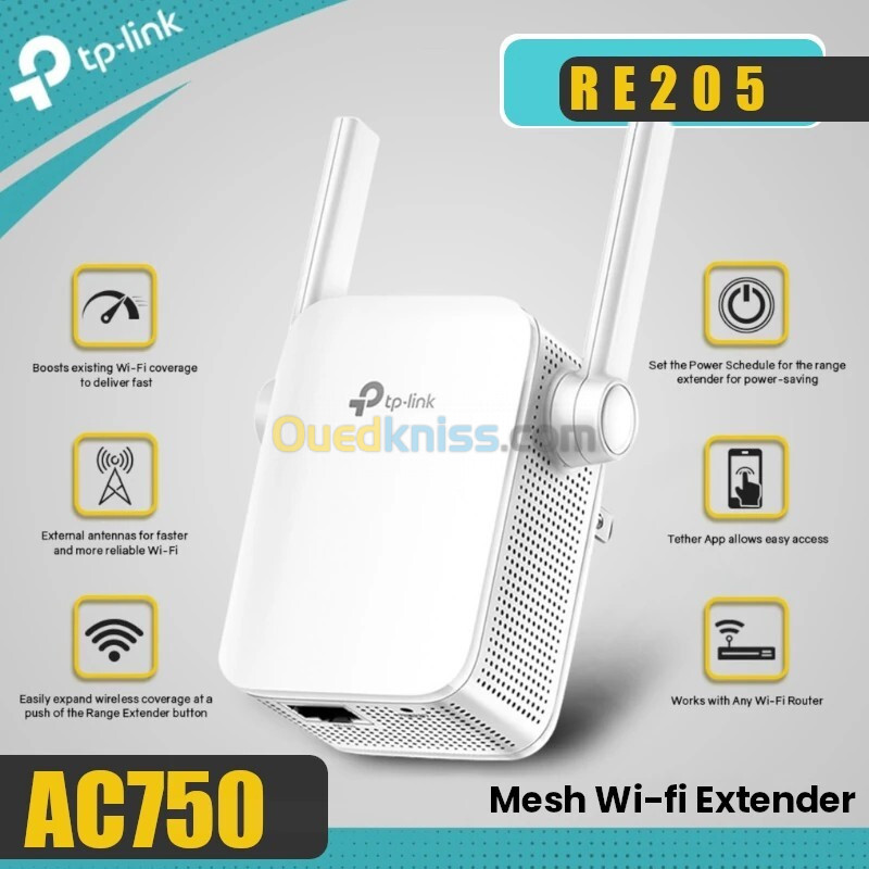 REPETEUR WIFI TP-LINK AC750 RE205