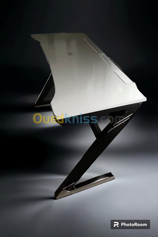 TABLE / BUREAU GAMING EXCLUSIVE WHITE / BLACK PROFESSIONNEL