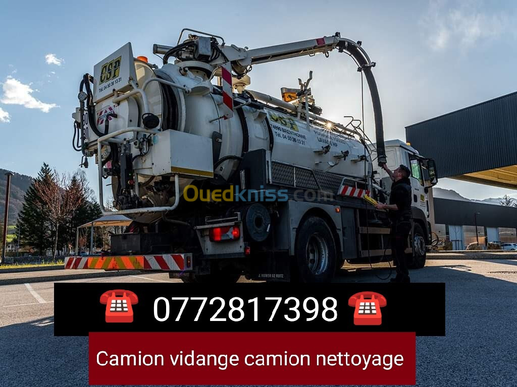 Nettoyage débouchage canalisation vidange fosse septique 