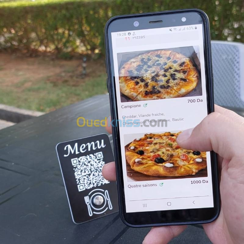 Menu Électronique Pour Les Restaurants,Pizzerias Et Hôtels