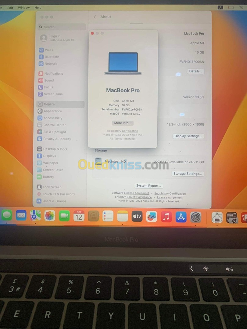 Macbook pro m1 2020 256/16 mdm cycle 110