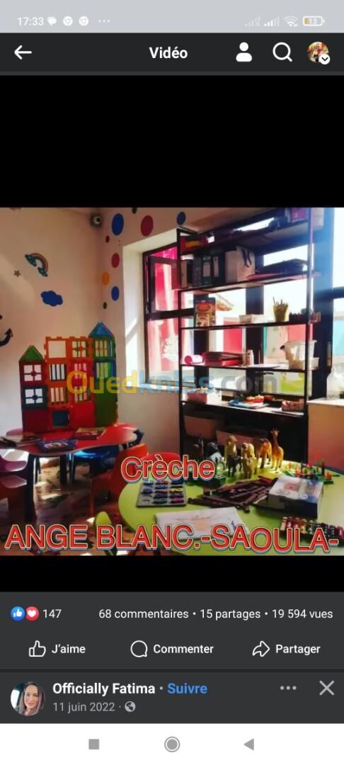 Crèche  Ange Blanc