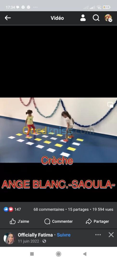 Crèche  Ange Blanc