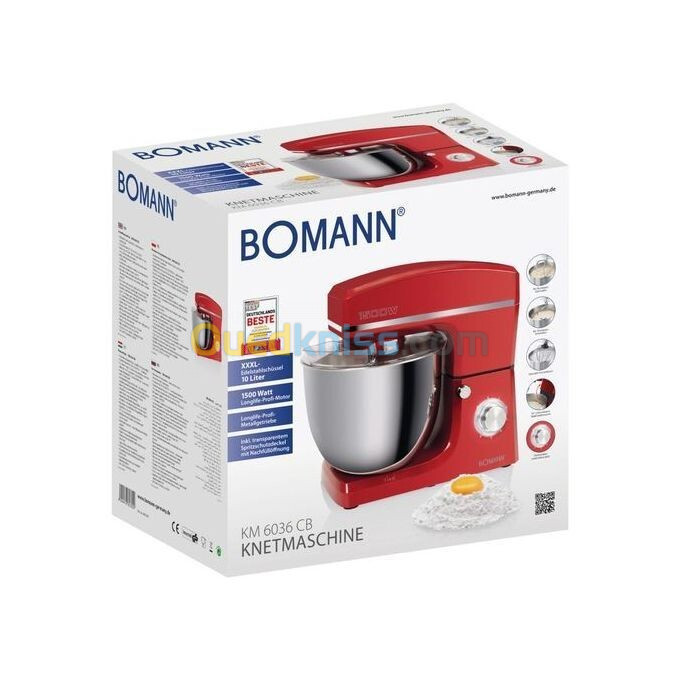 Bomann Robot Pétrin Multifonction 10L 1500W - Km 6036 Cb 