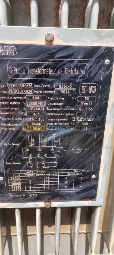 Transfo 100KVA en 30000V + IACM 36KV 200A-25A