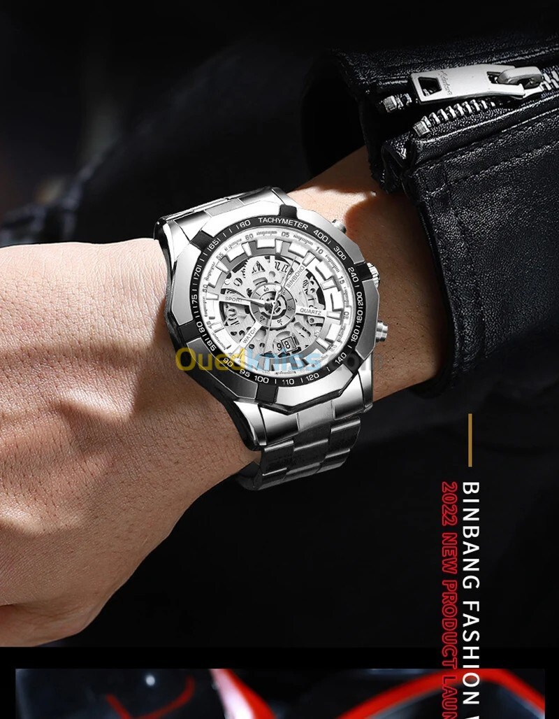 UTHAI-Montre à quartz étanche pour homme luxe légères acier inoxydable collection 2024