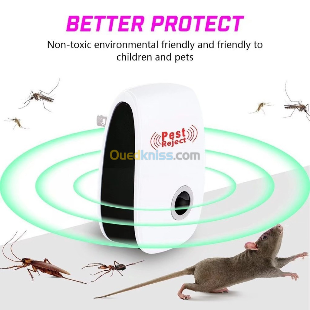 Dispositif de Repousse contre Insectes et Rats via Ultrasons