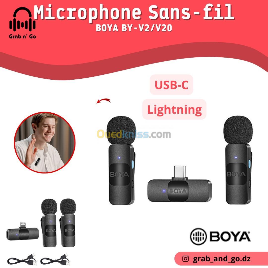 Boya BY-V20 Micro Cravate, Micro Cravate sans Fil USB-C pour
