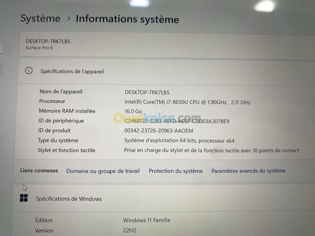 MICROSOFT SURFACE PRO 6 i7-8650U 16GB 512GB SSD 