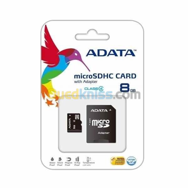 Carte mémoire 8GB ADATA 100 pièces  