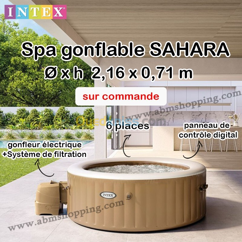 Spa gonflable SAHARA 6 places 216x71cm | INTEX