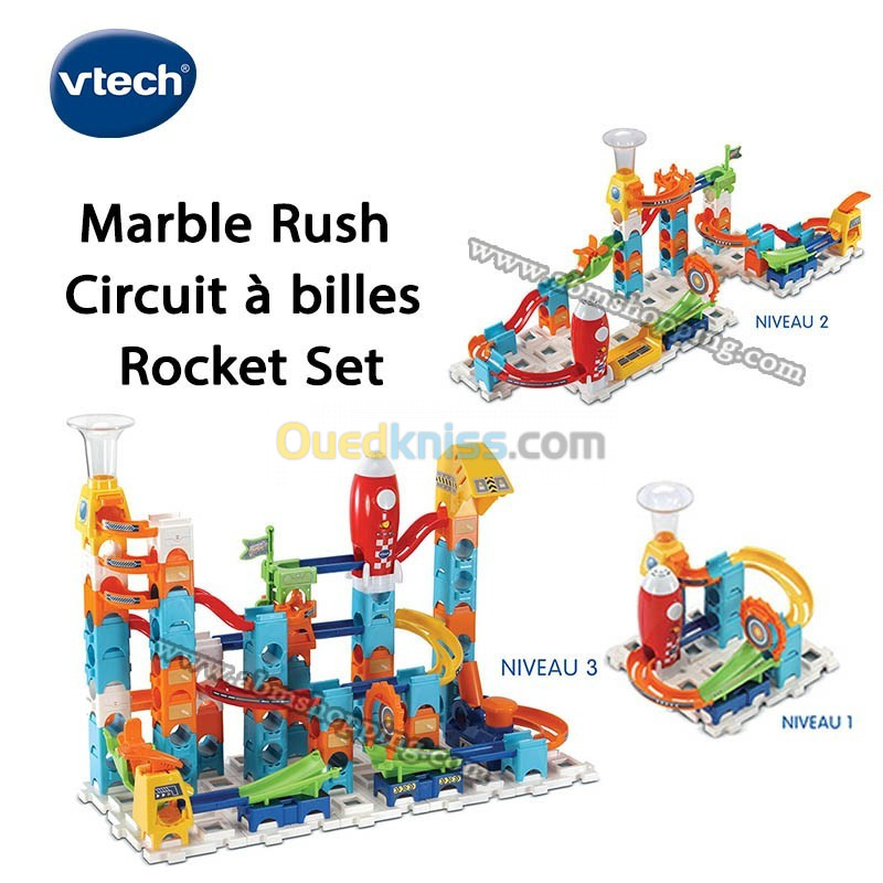 VTECH - Marble Rush Circuit à Billes - Rocket Set Electronic M100E