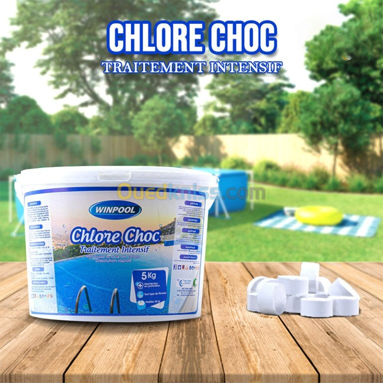 Chlore choc 5kg 250pcs de 20g pour piscine | WINPOOL