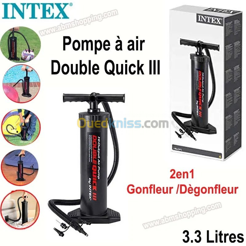 Pompe à air manuelle Double Quick III _ Intex
