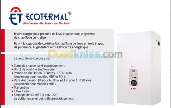 Chaudière Murale électrique ECOTERMAL 220V/380V