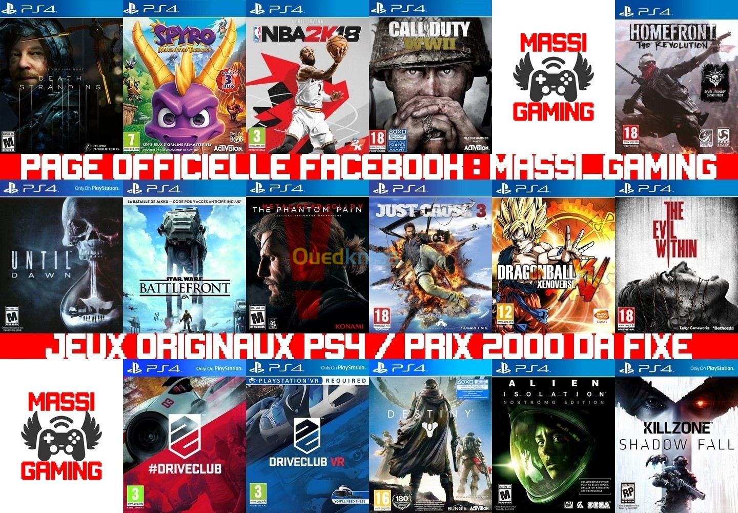 Les jeux PS4 