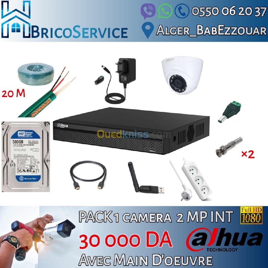 Installation camera de surveillance DAHUA 2mp INT