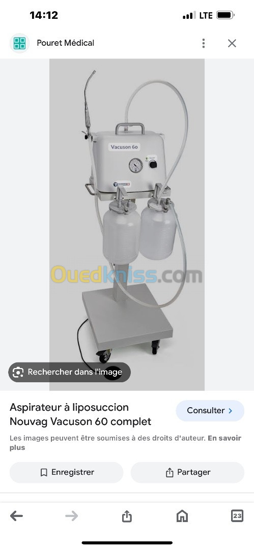 Aspirateur liposucceur VaCUSON 60 turbo 