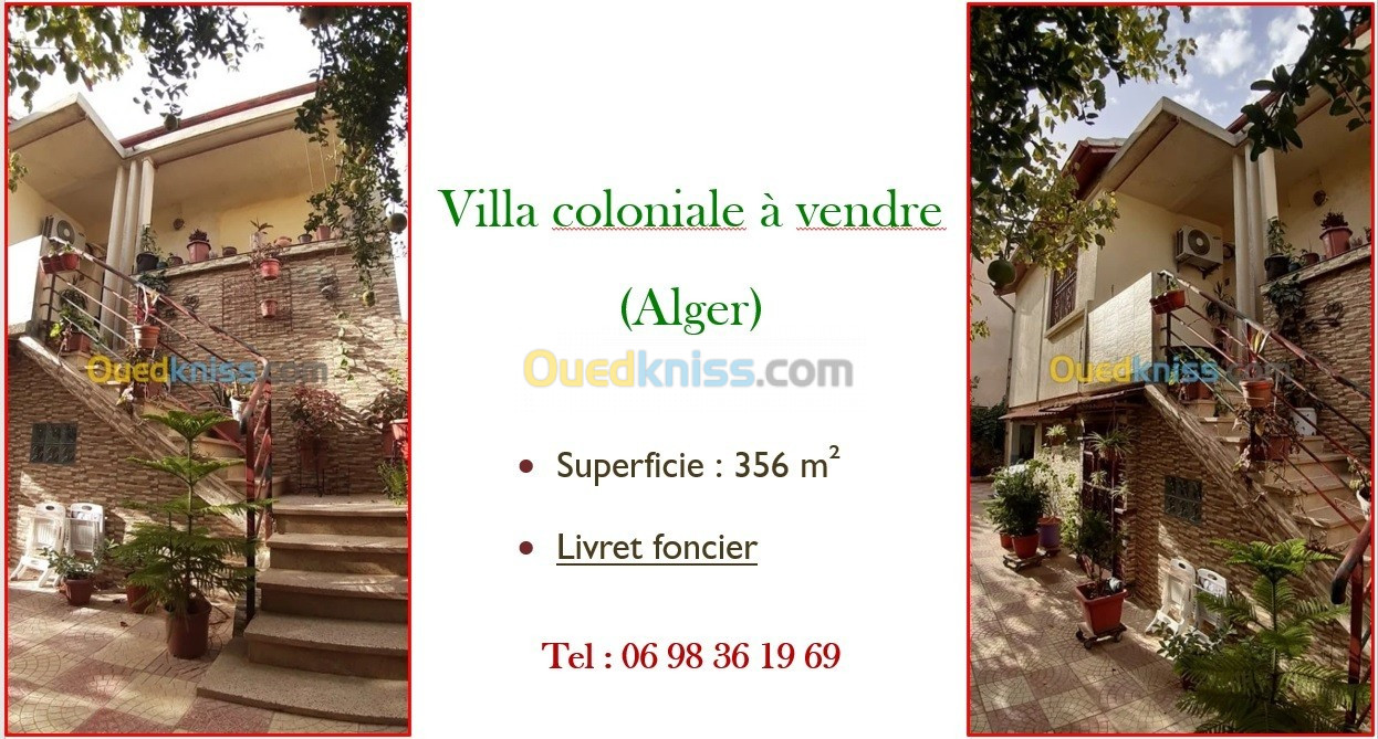 Vente Villa Alger Dely brahim