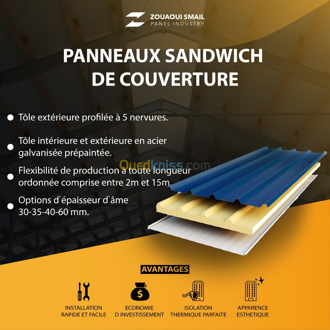 Panneaux sandwich et accessoires