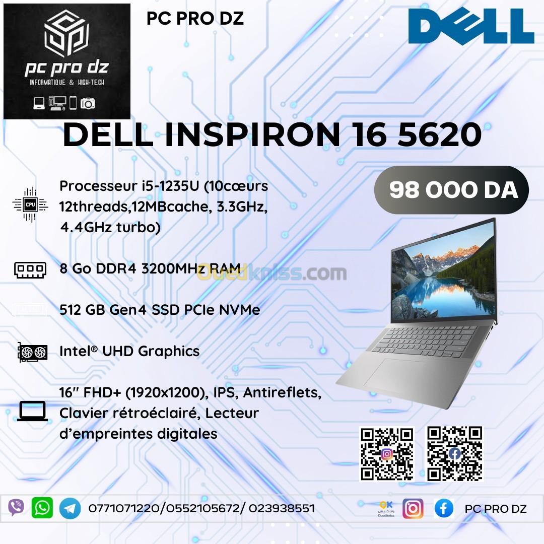DELL Inspiron 16 5620 i5 1235U 8 Go DDR4 512 GB SSD Intel UHD Graphics 16 Pouces FHD+
