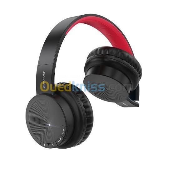 Casque bluetooth BOROFONE BO11 noir et bleu