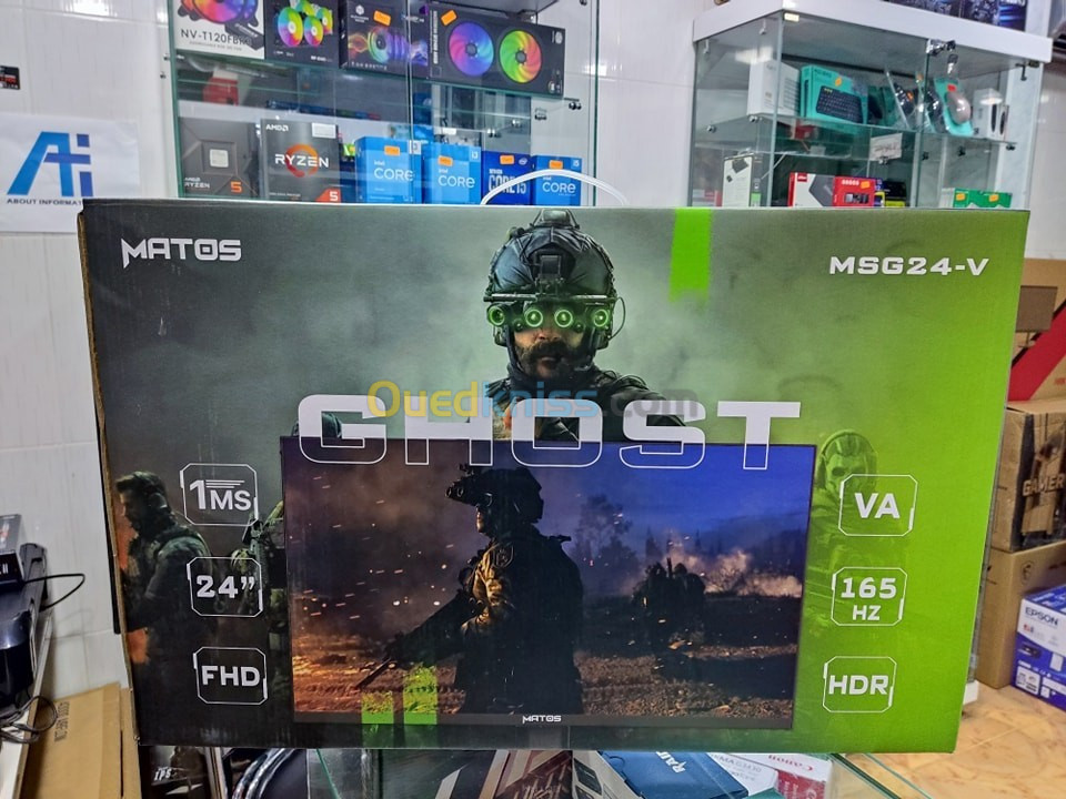 MONITEUR MATOS MSG 24V GHOST FHD 165HZ  